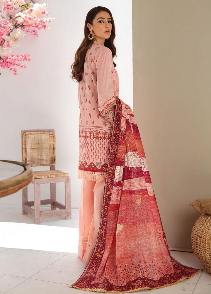RajBari Embroidered Lawn Suits Unstitched 3 Piece RB21SS 10A - Spring / Summer Collection
