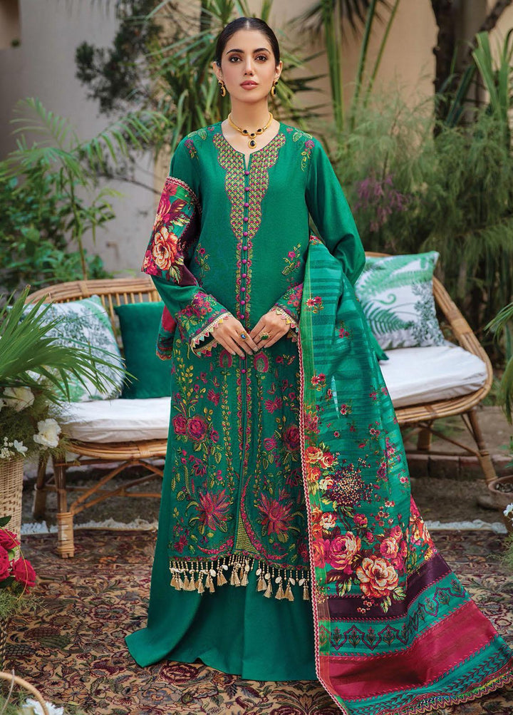 RajBari Embroidered Karandi Suits Unstitched 3 Piece RB21W 4A - Winter Collection