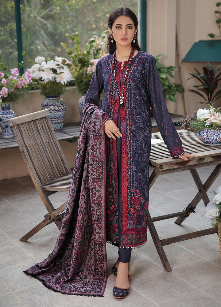 RajBari Embroidered Karandi Suits Unstitched 3 Piece RB21W 9A - Winter Collection