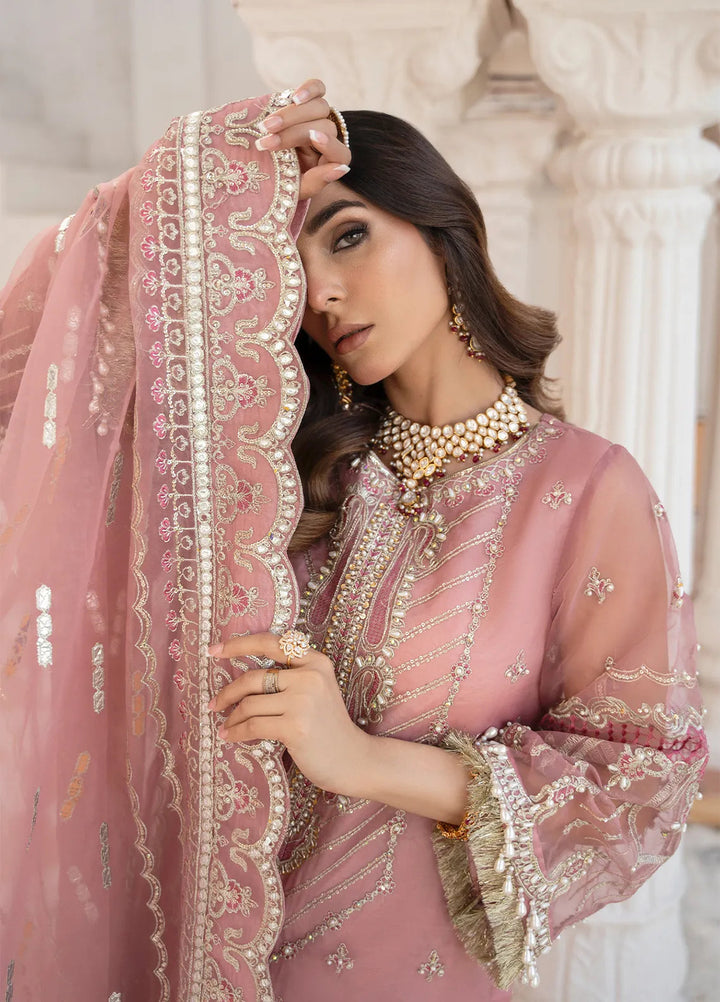 Rajwani by HM Pret Embroidered Organza 3 Piece Suit Mehru