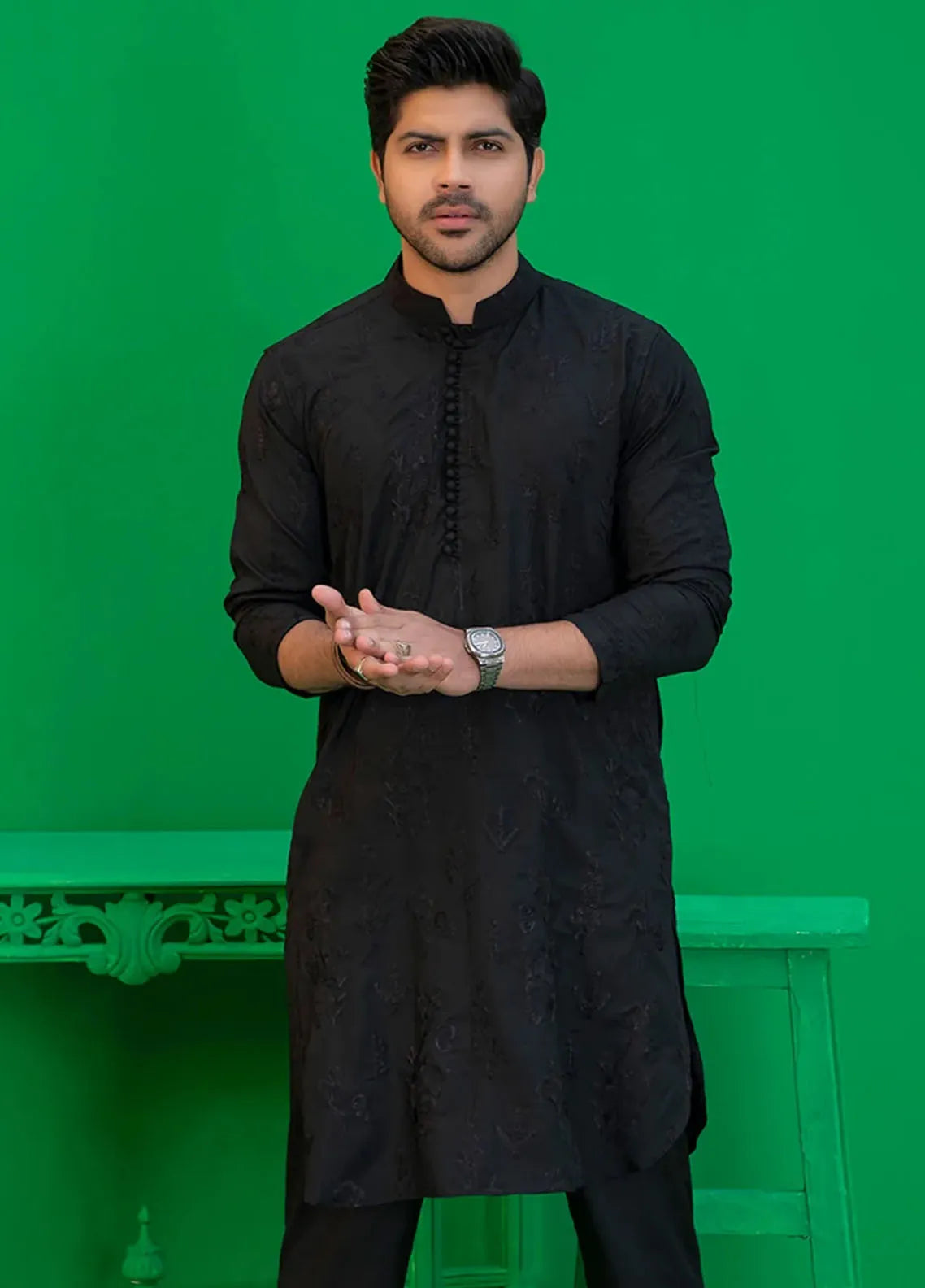 Rang By Ahmad Raza Wash N Wear Embroidered Boys Kurta Pajama -  AR8010 main image 1