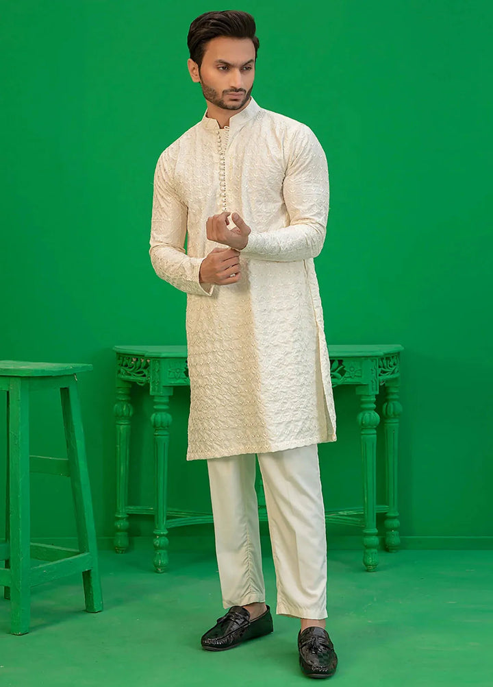 Rang By Ahmad Raza Wash N Wear Fancy Men Kurta Shalwar -  AR5055