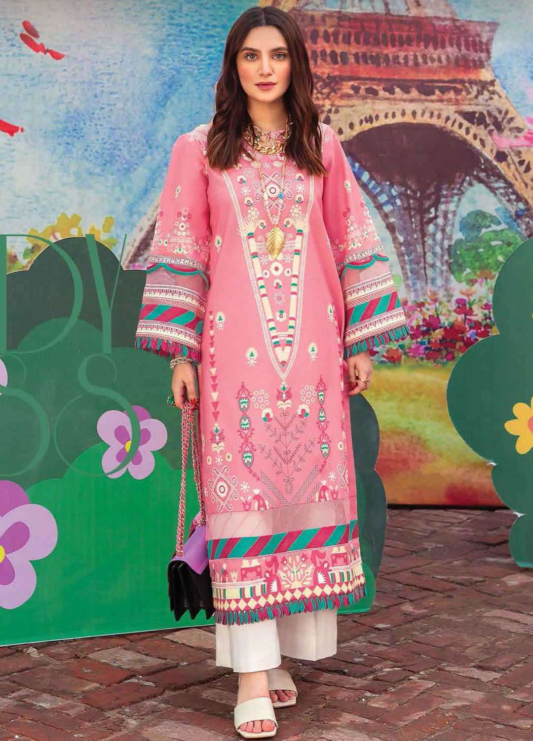 Lifestyle By Rang Rasiya Printed Lawn Unstitched Kurti RR22PL 11 Candy Floss - Summer Collection