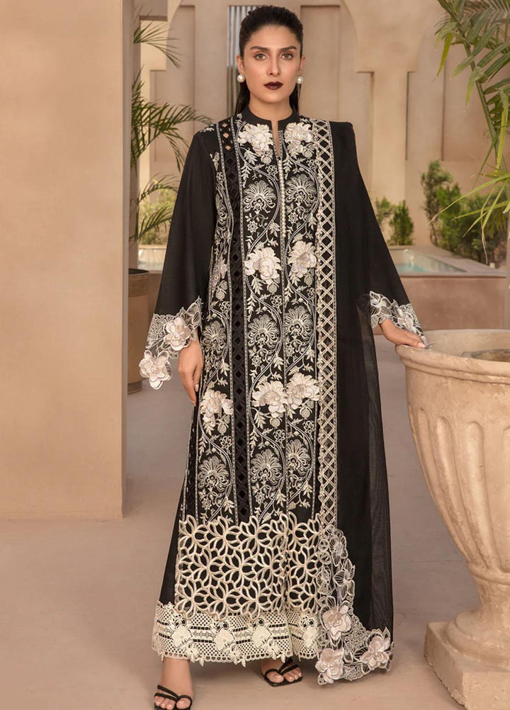 Rang Rasiya Embroidered Lawn Suits Unstitched 3 Piece RR23PE Ebony - Eid Collection