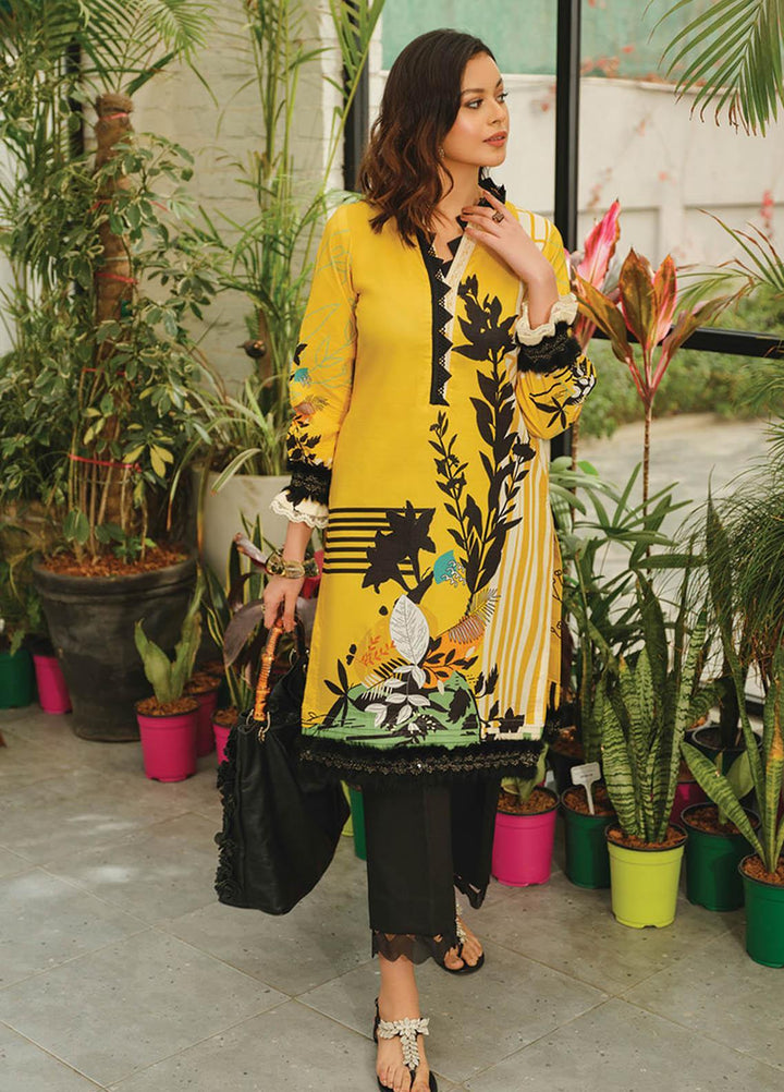 Rang Rasiya Printed Lawn  Unstitched Kurti RR23T 01 Mellow - Summer Collection