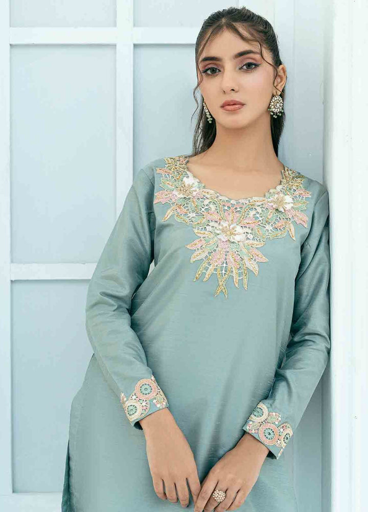 Rangeen Pret Dyed Raw Silk 3 Piece Gurleen