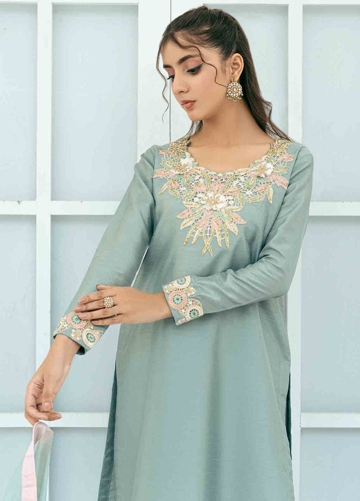 Rangeen Pret Dyed Raw Silk 3 Piece Gurleen