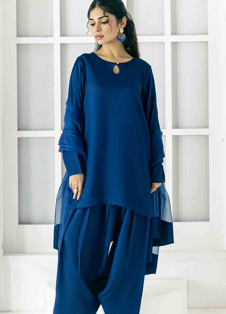 Rangeen Pret Dyed Raw Silk 3 Piece Sahiba