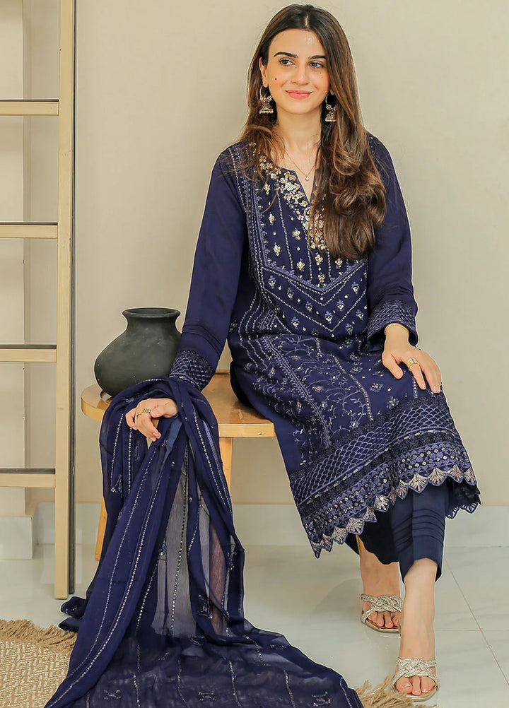 Rangeen Pret Embroidered Chiffon 3 Piece Suit Jahanara