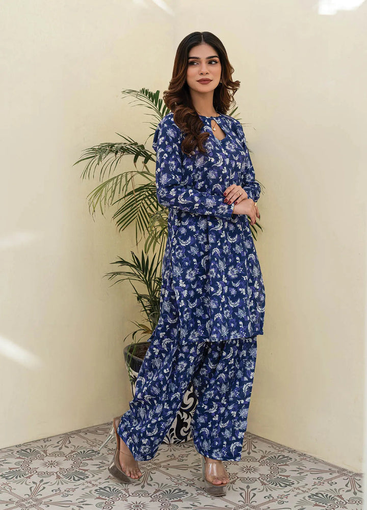 Rangeen Pret Printed Khaddar 2 Piece Suit Aster Harmony
