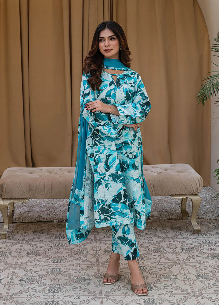 Rangeen Pret Printed Khaddar 2 Piece Suit Floret Majesty