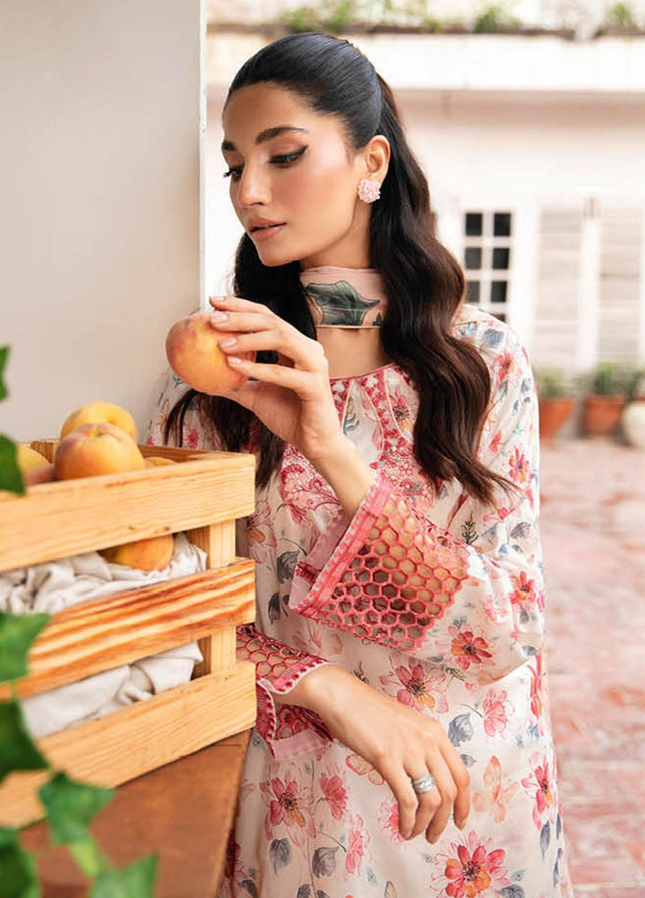 Rangrez By Ramsha Embroidered Lawn Suits Unstitched 3 Piece RSH24R N-406 - Summer Collection