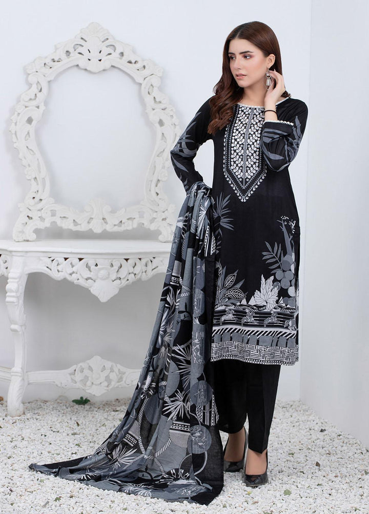 Rangreza By ZS Textiles Printed Lawn Suits Unstitched 3 Piece ZS21BW 05 - Black & White Collection