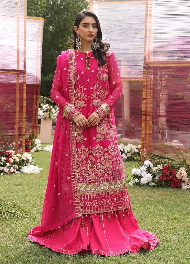 Raya By Salitex Embroidered Chiffon Suit Unstitched 3 Piece UNW24CH001UT - Festive Collection