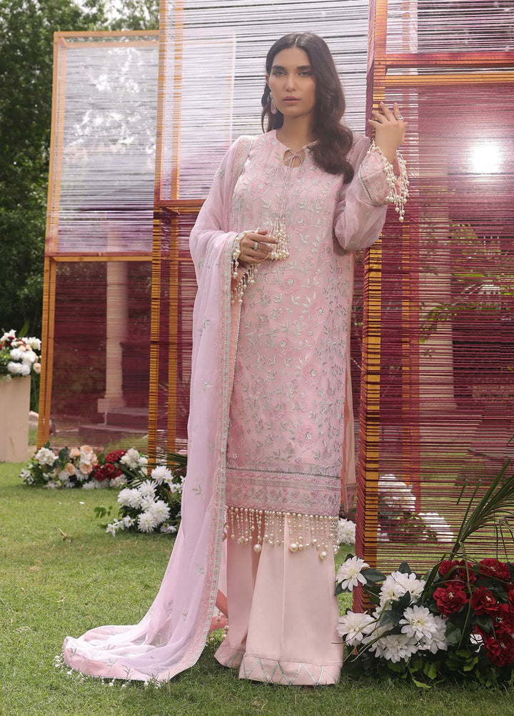 Raya By Salitex Embroidered Chiffon Suit Unstitched 3 Piece UNW24CH004UT - Festive Collection