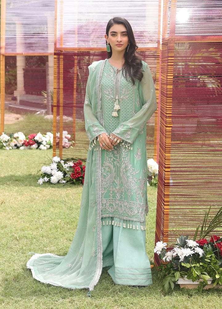 Raya By Salitex Embroidered Chiffon Suit Unstitched 3 Piece UNW24CH005UT - Festive Collection