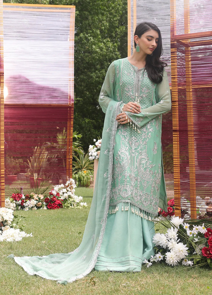 Raya By Salitex Embroidered Chiffon Suit Unstitched 3 Piece UNW24CH005UT - Festive Collection