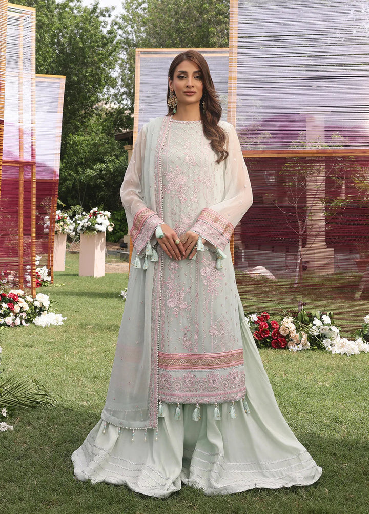 Raya By Salitex Embroidered Chiffon Suit Unstitched 3 Piece UNW24CH010UT - Festive Collection
