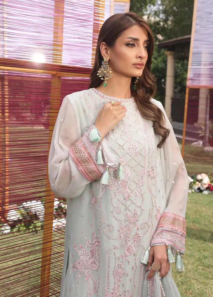 Raya By Salitex Embroidered Chiffon Suit Unstitched 3 Piece UNW24CH010UT - Festive Collection