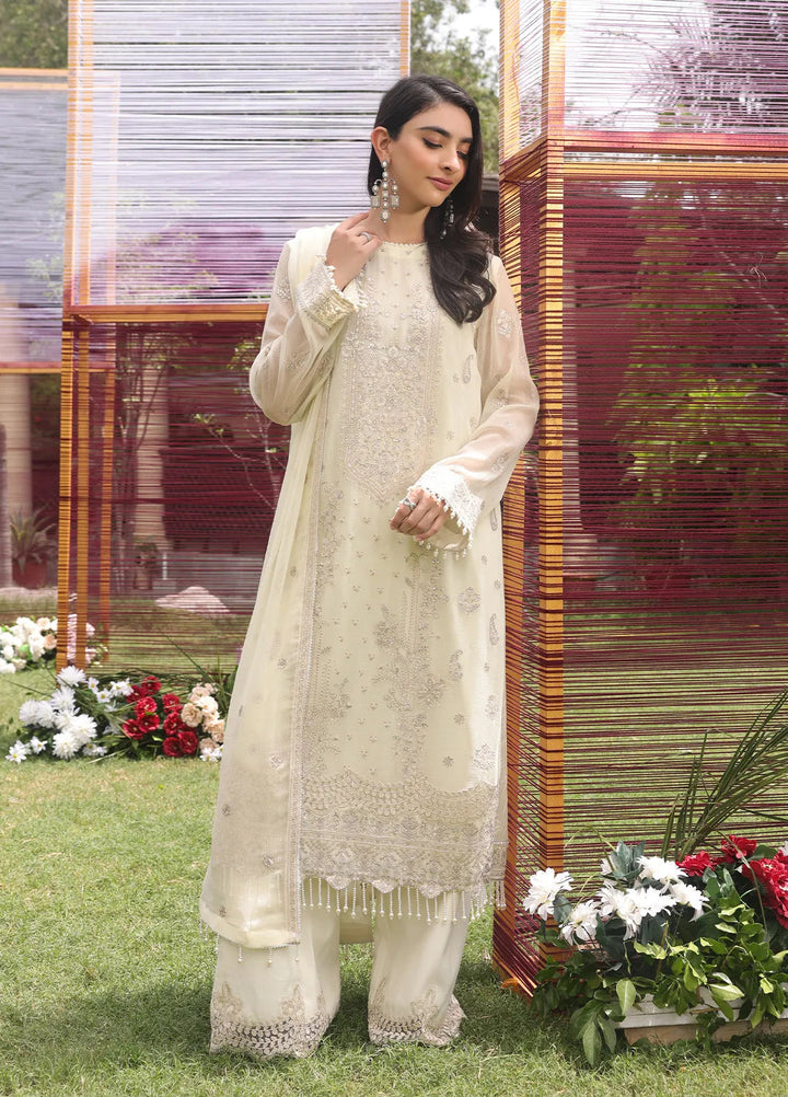 Raya By Salitex Embroidered Chiffon Suit Unstitched 3 Piece UNW24CH012UT - Festive Collection