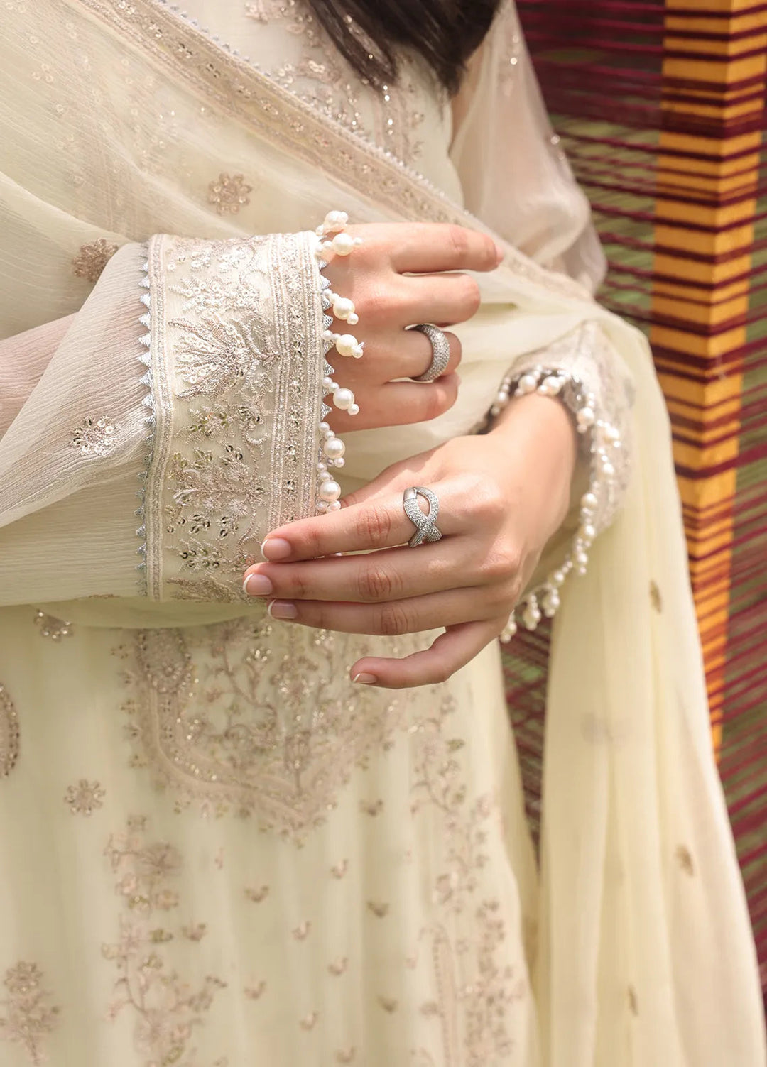 Raya By Salitex Embroidered Chiffon Suit Unstitched 3 Piece UNW24CH012UT - Festive Collection