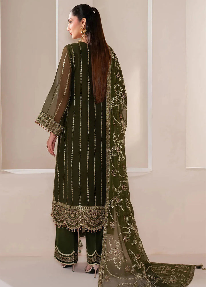 Reena by Alizeh Fashion Embroidered Chiffon Suit Unstitched 3 Piece AFB25RE D-4033 Olivia - Formals Collection