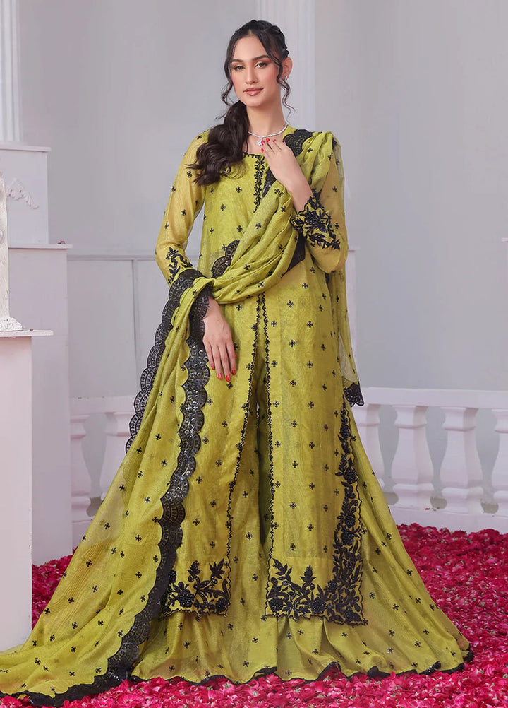 Rehan N Muzammil Pret Embroidered Khaadi Net 4 Piece Suit Camilia