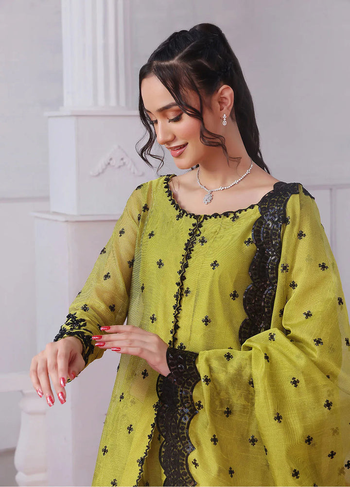 Rehan N Muzammil Pret Embroidered Khaadi Net 4 Piece Suit Camilia
