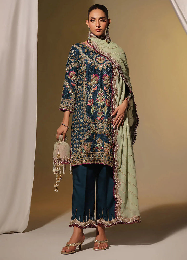 Rehan N Muzammil Pret Embroidered Sheesha Silk 3 Piece Suit Adelaide