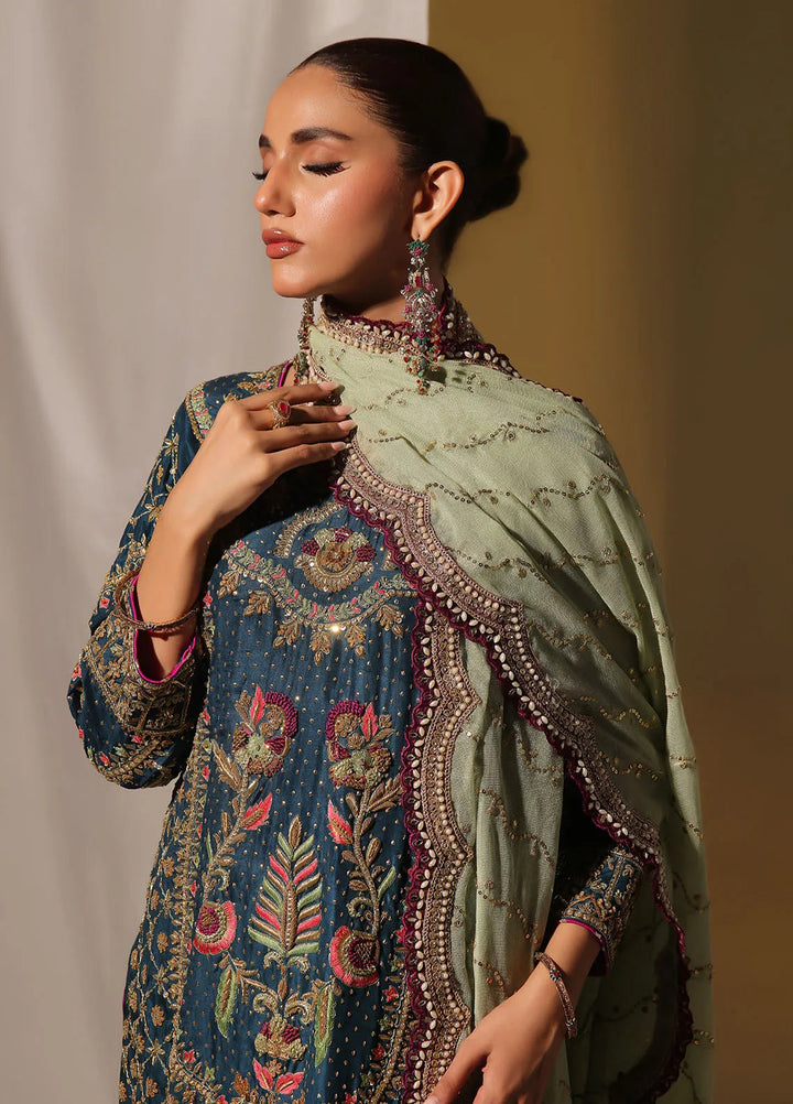 Rehan N Muzammil Pret Embroidered Sheesha Silk 3 Piece Suit Adelaide