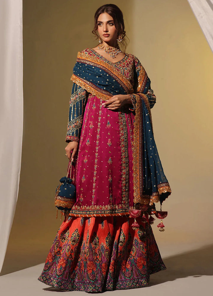 Rehan N Muzammil Pret Embroidered Sheesha Silk 3 Piece Suit Margaret