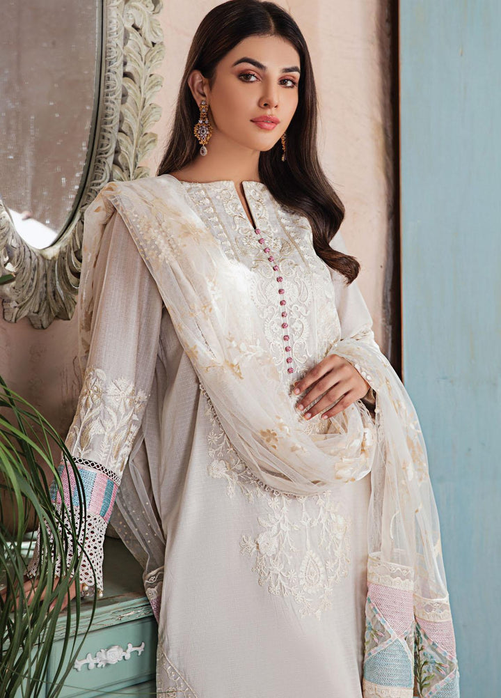 Resham Ghar Embroidered Lawn Suits Unstitched 3 Piece RG21L-2 RGS-01 - Luxury Collection