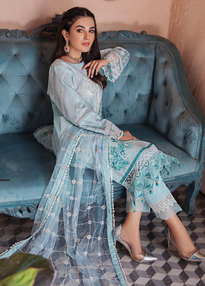 Resham Ghar Embroidered Lawn Suits Unstitched 3 Piece RG21L-2 RGS-02 - Luxury Collection