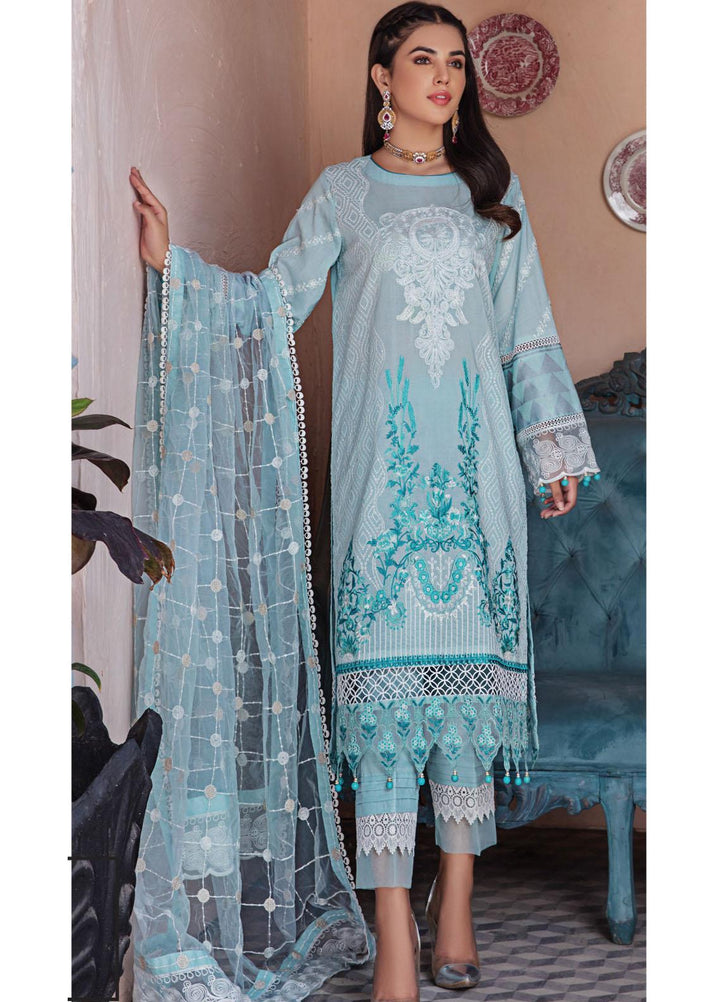 Resham Ghar Embroidered Lawn Suits Unstitched 3 Piece RG21L-2 RGS-02 - Luxury Collection