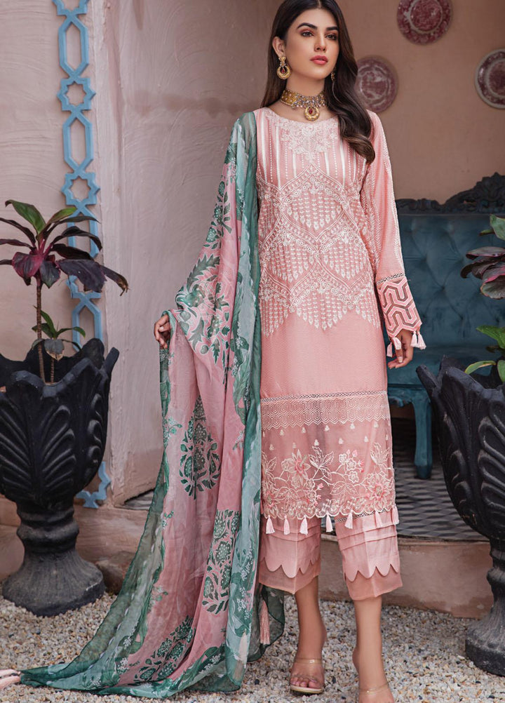 Resham Ghar Embroidered Lawn Suits Unstitched 3 Piece RG21L-2 RGS-08 - Luxury Collection
