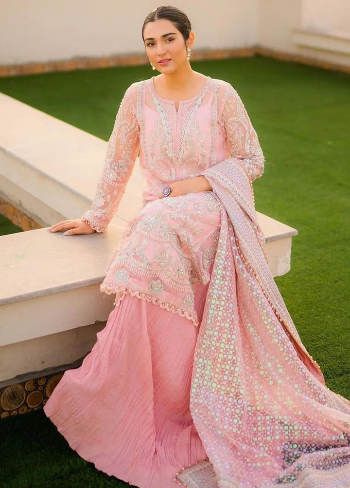 Reveur By Saffron Embroidered Organza Suits Unstitched 3 Piece SFR23RV SF-02 Ruzena - Luxury Collection