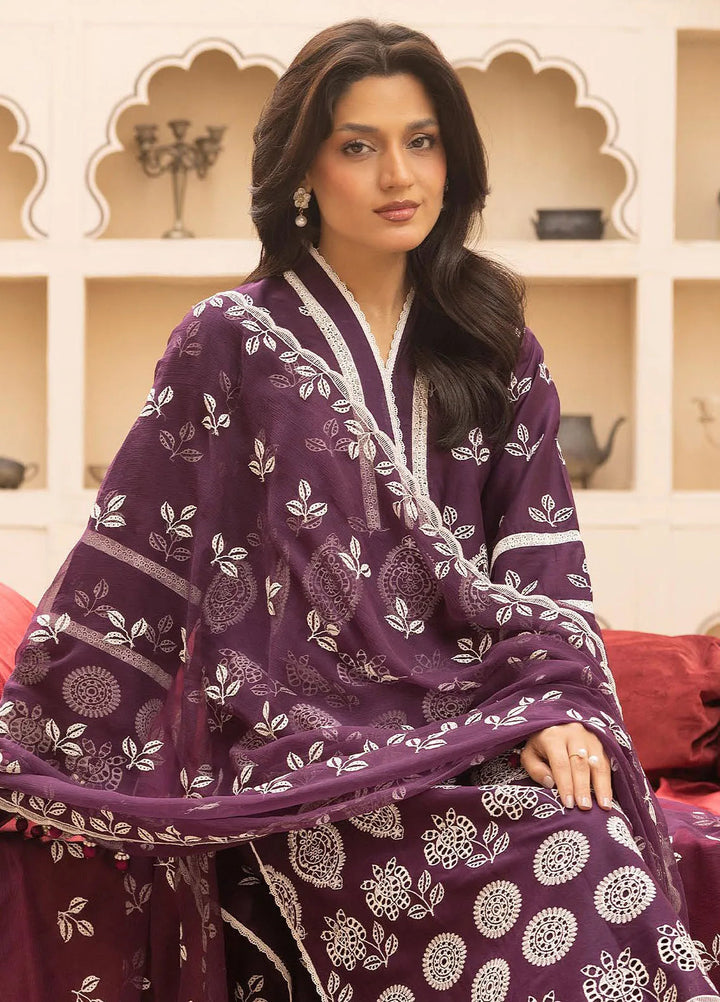 Riaz Arts Embroidered Lawn Suit Unstitched 3 Piece RA25MA D-05 - Summer Collection