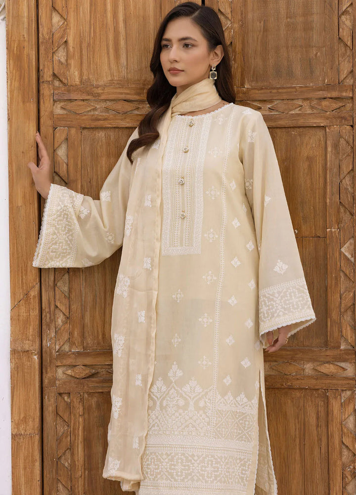 Riaz Arts Embroidered Lawn Suit Unstitched 3 Piece RA25ML D-03 - Summer Collection