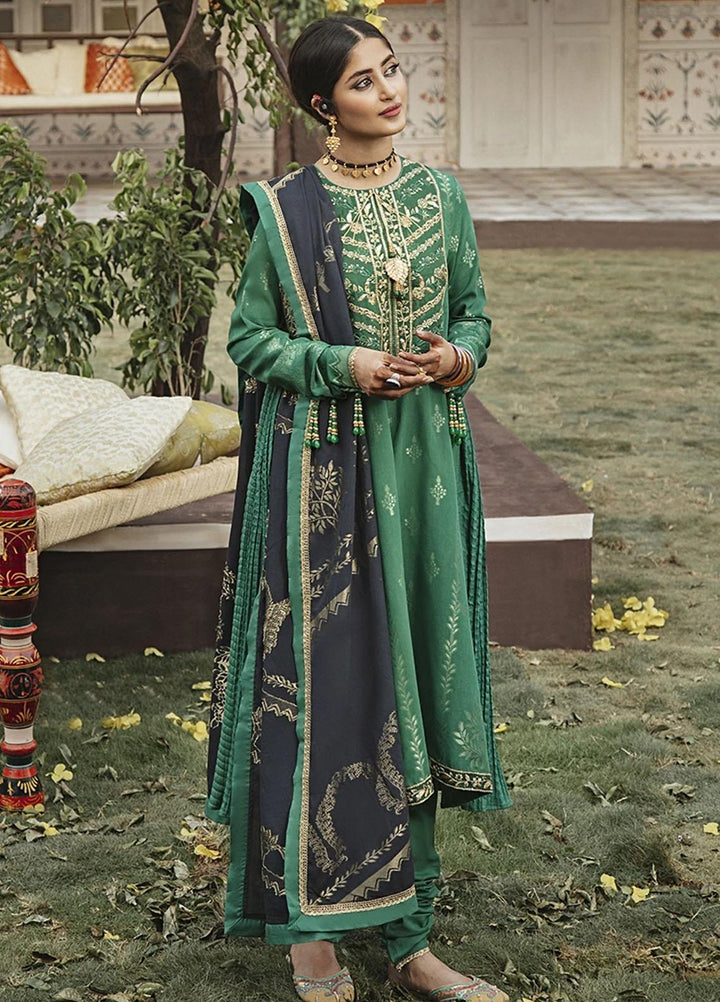 Rim Jhim by Cross Stitch Embroidered Cotton Jacquard Suits Unstitched 3 Piece CS21RJ MAUJ-E-DARYA-B - Luxury Collection