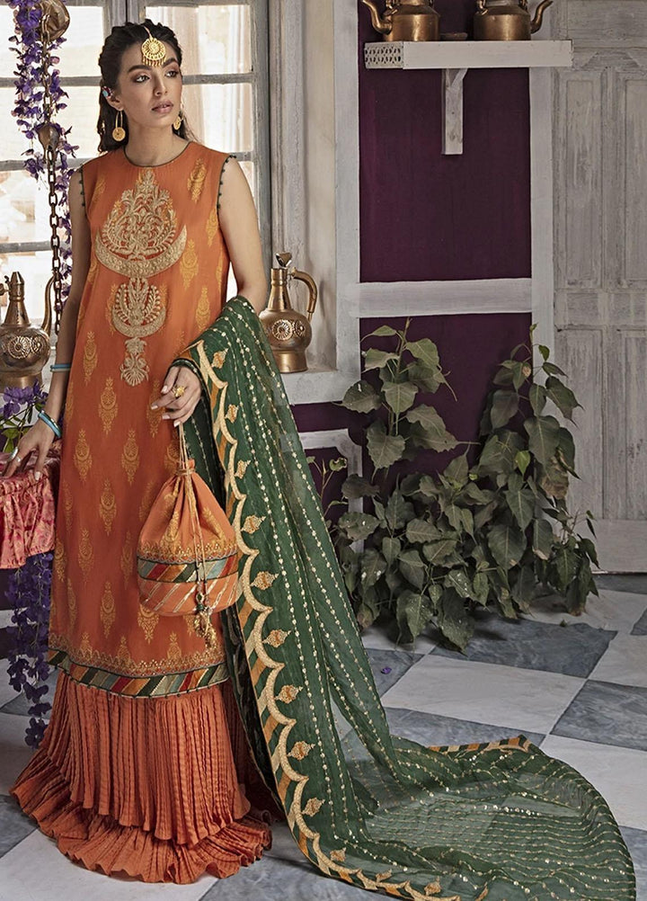 Rim Jhim by Cross Stitch Embroidered Cotton Jacquard Suits Unstitched 3 Piece CS21RJ JAHAN ARA-B - Luxury Collection