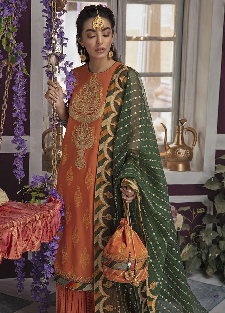 Rim Jhim by Cross Stitch Embroidered Cotton Jacquard Suits Unstitched 3 Piece CS21RJ JAHAN ARA-B - Luxury Collection