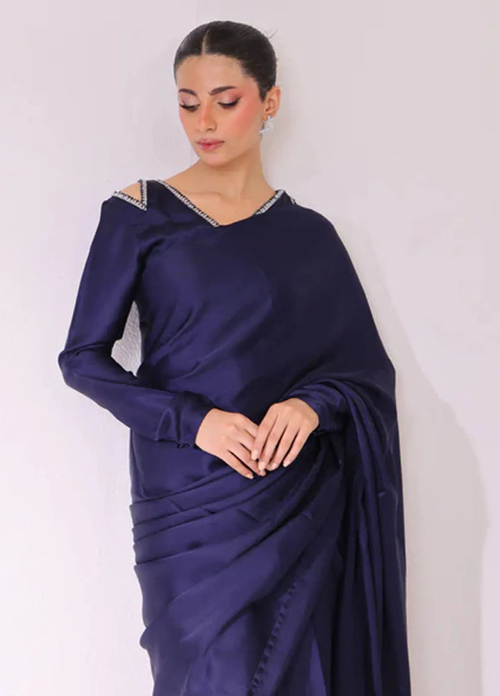 Ripret Pret Embroidered Korean Silk 2 Piece Suit Azure Luxe