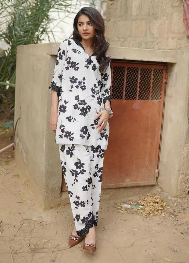 Ripret Pret printed Poly Lawn 2 Piece Suit Black Flora Basic