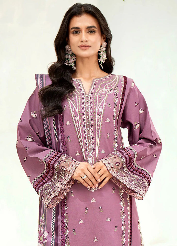 Riwaayat By Bin Ilyas Embroidered Lawn Suit Unstitched 3 Piece BI24R 305 B - Summer Collection
