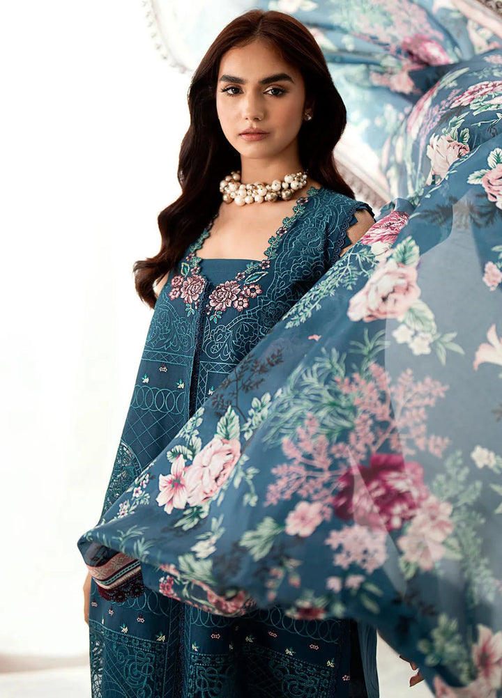 Riwaayat By Bin Ilyas Embroidered Lawn Suit Unstitched 3 Piece BI24R 307 B - Summer Collection