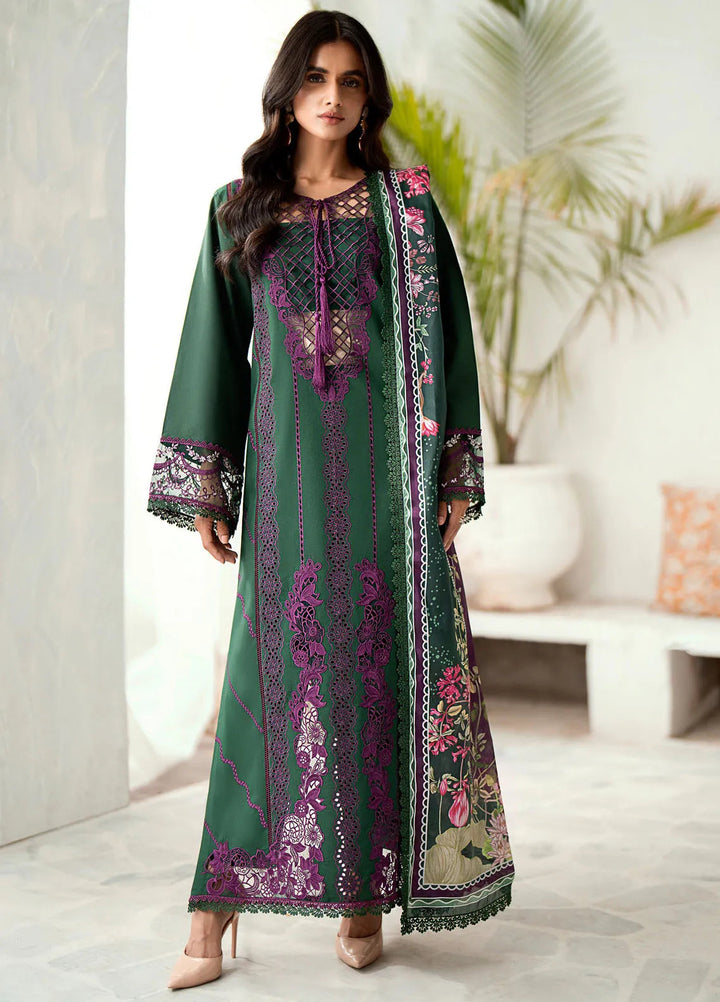 Riwaayat By Bin Ilyas Embroidered Lawn Suit Unstitched 3 Piece BI24R 308 B - Summer Collection