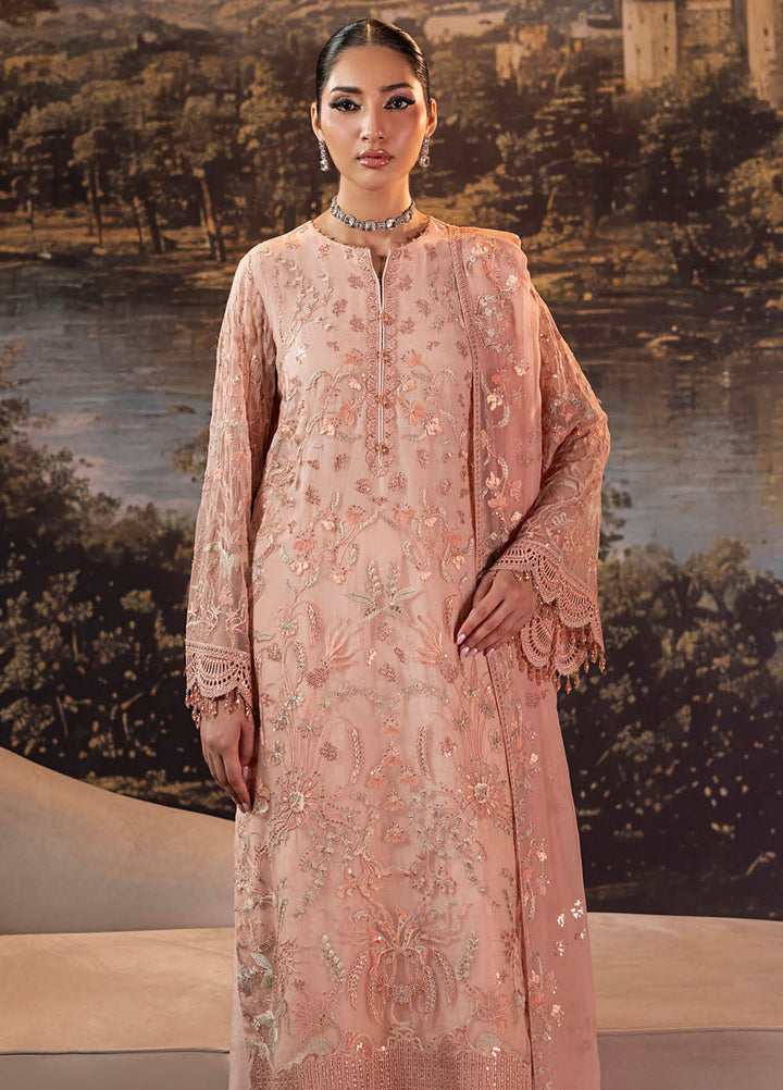 Riwayat by Lamisah Embroidered Chiffon Suits Unstitched 3 Piece LVP25RL R-04 Bloosom Grace - Formals Collection