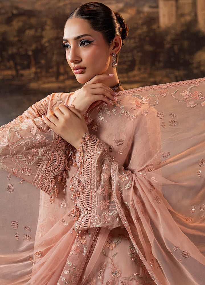 Riwayat by Lamisah Embroidered Chiffon Suits Unstitched 3 Piece LVP25RL R-04 Bloosom Grace - Formals Collection