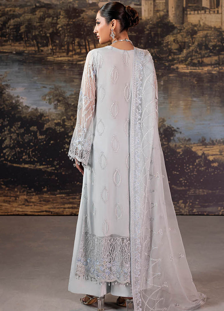 Riwayat by Lamisah Embroidered Chiffon Suits Unstitched 3 Piece LVP25RL R-08 Slate Gray - Formals Collection