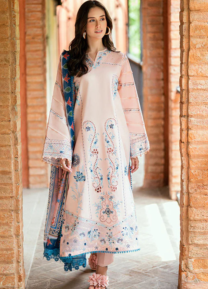 Roheenaz Embroidered Lawn Suits Unstitched 3 Piece D-01 B Islene - Summer Collection